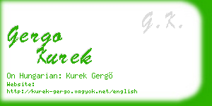 gergo kurek business card
